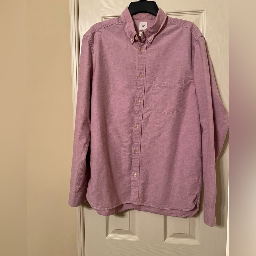 H&M Men’s Long Sleeve Button Down Shirt Large